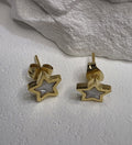 Gold Ohrring Stecker Stern Perlmutt Edelstahl