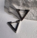 Silber Ohrring Creolen Dreieck Edelstahl