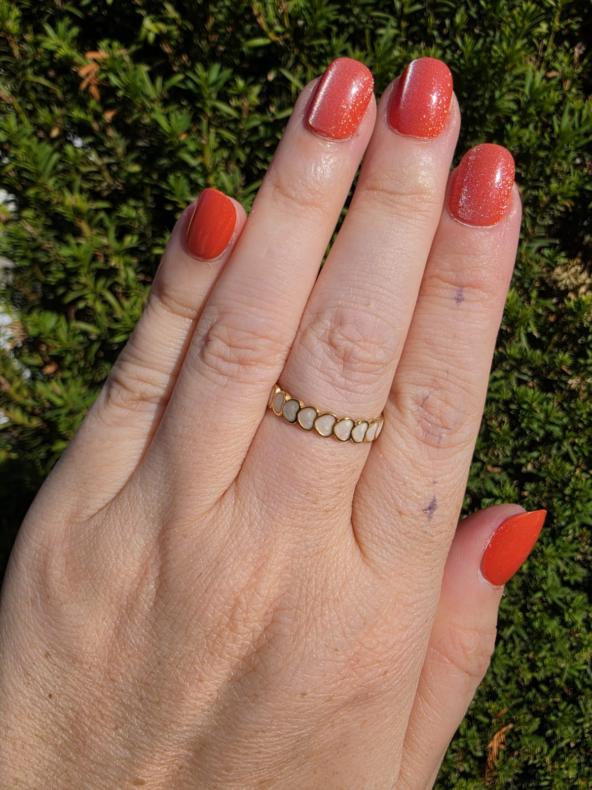 Gold Ring Weiß Edelstahl – verstellbar
