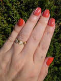 Gold Ring Herz Edelstahl – verstellbar