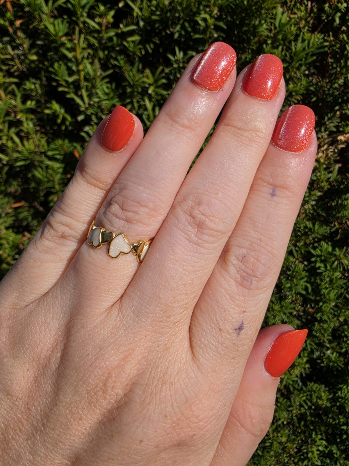 Gold Ring Herz Edelstahl – verstellbar