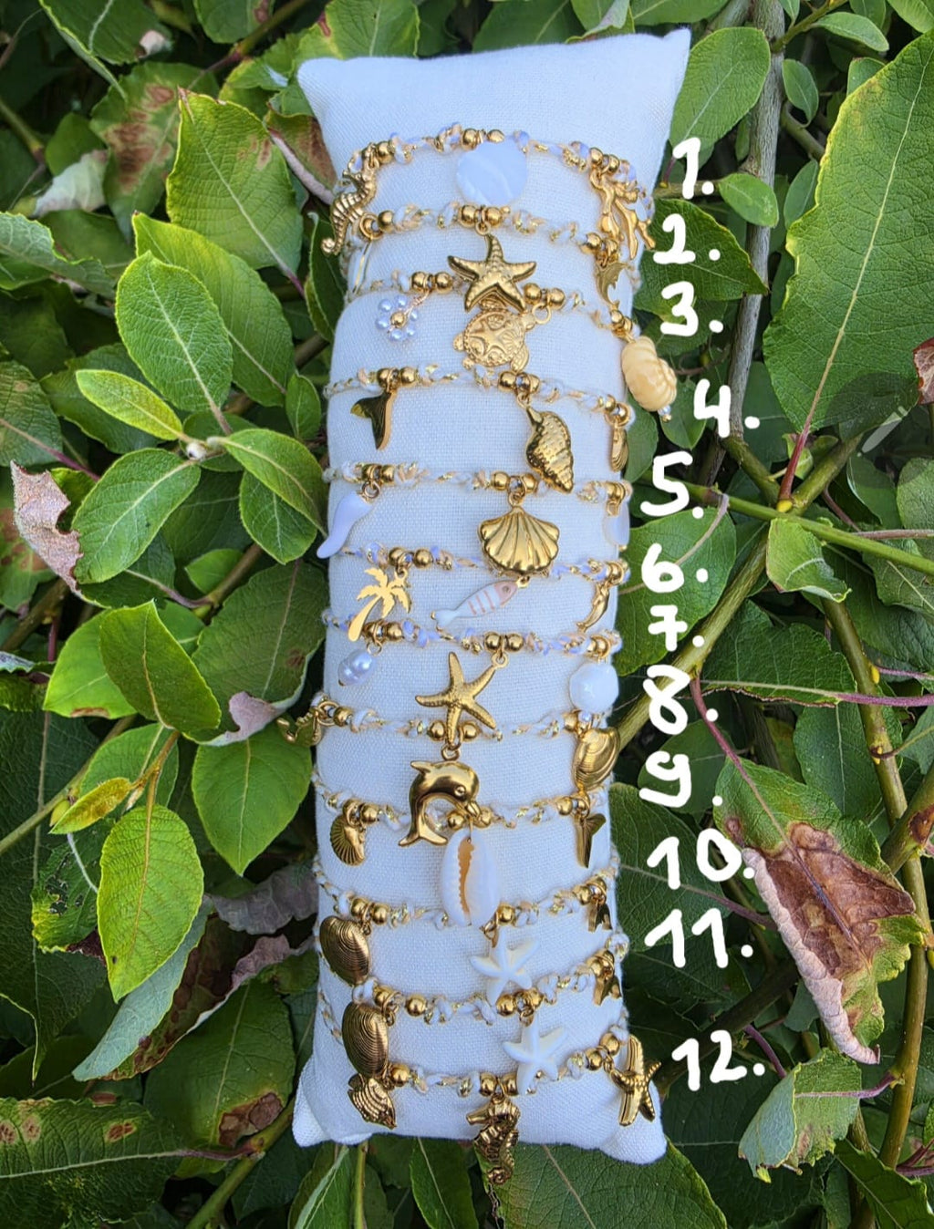Gold Armband Maritim Edelstahl – Nummerierung 1 bis 12