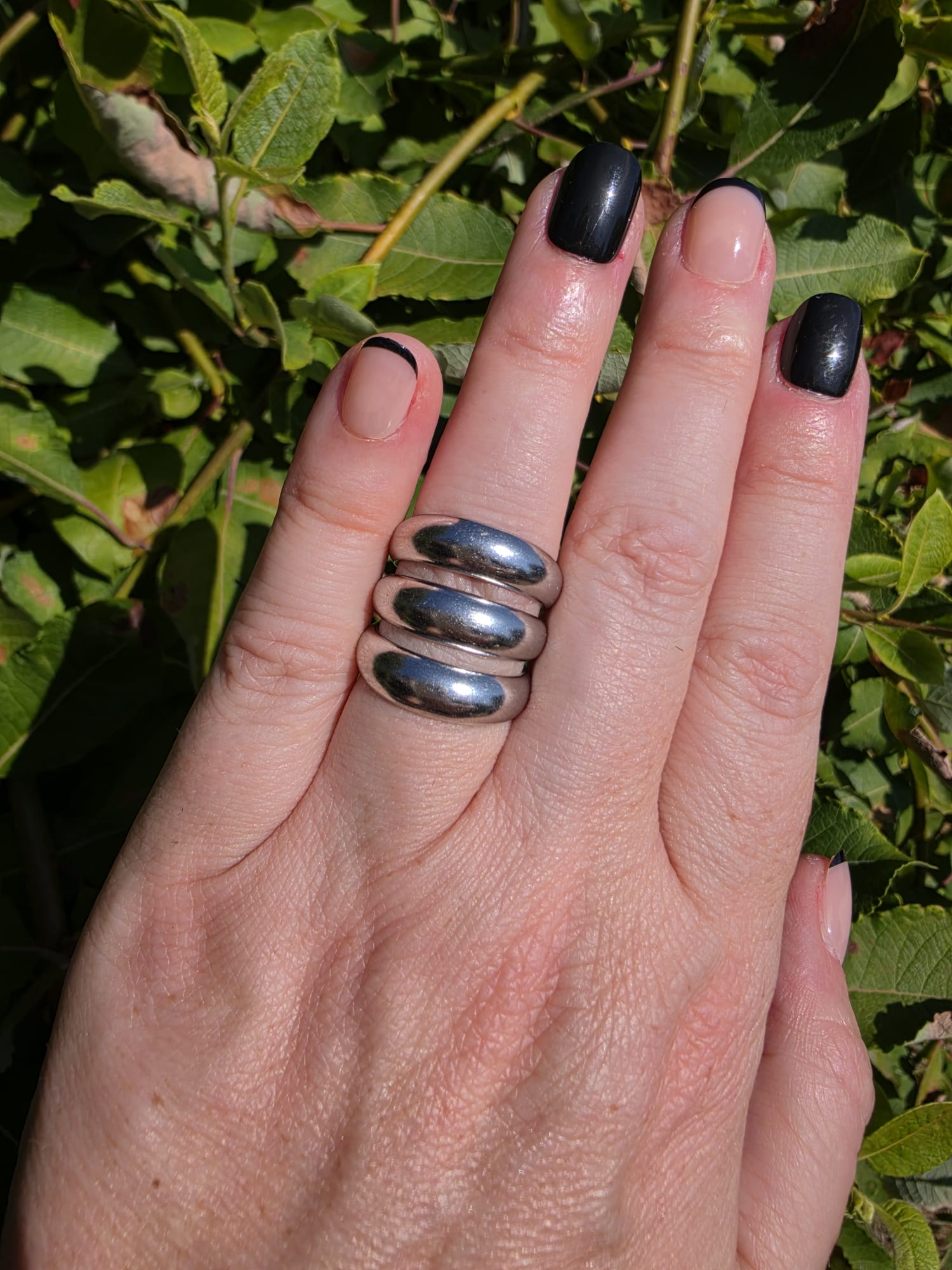 Edelstahl Ring Dreifach-Band