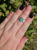 Edelstahl Ring Gold Dreifach-Spirale Emaille