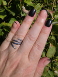 Edelstahl Ring Spirale