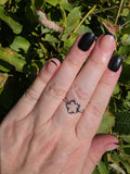 Edelstahl Ring Blume