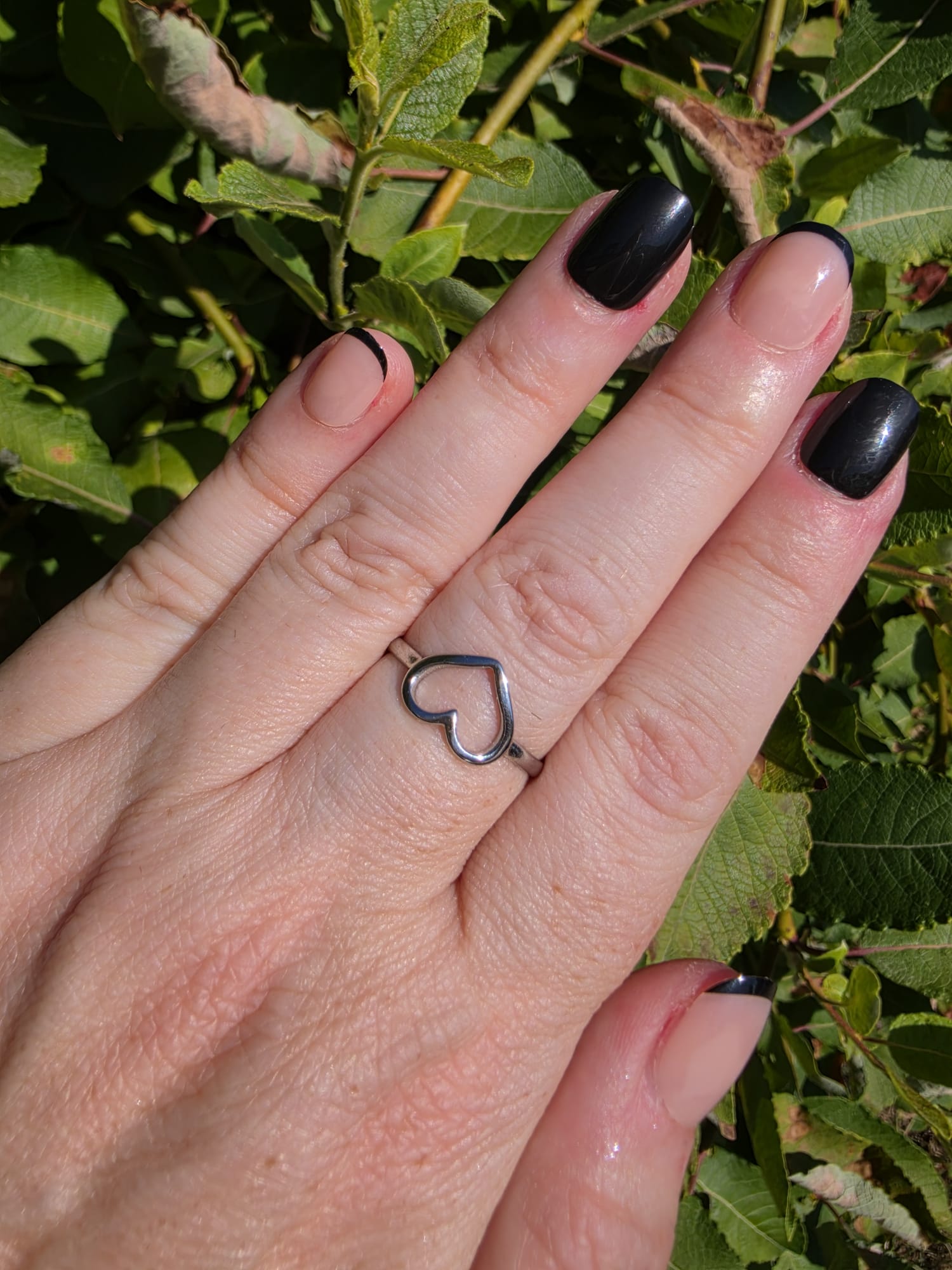 Edelstahl Ring Herz