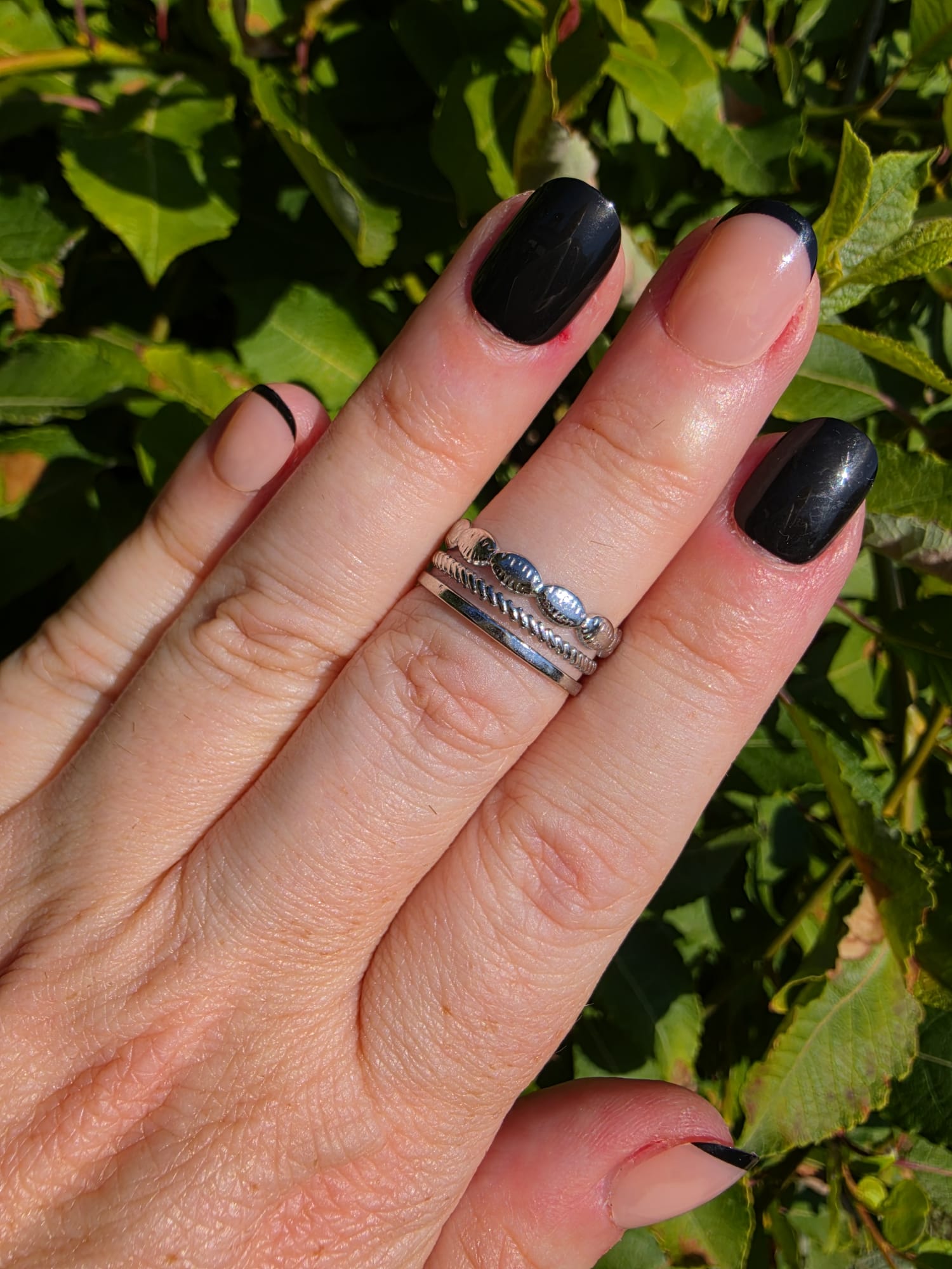 Edelstahl Ring Stapel-Mix